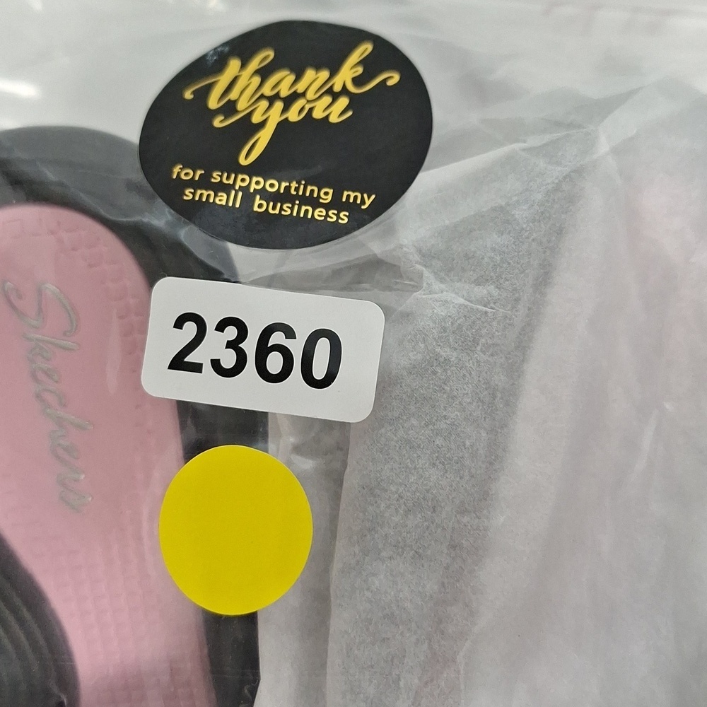 Skechers Casual Black and Pink Wedge Platform Strappy Comfy Slip On Sandal Sz.8 - Picture 11 of 11